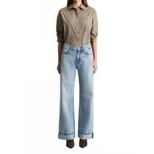 NEW MAVI women's florida cuffed jeans in classic blue